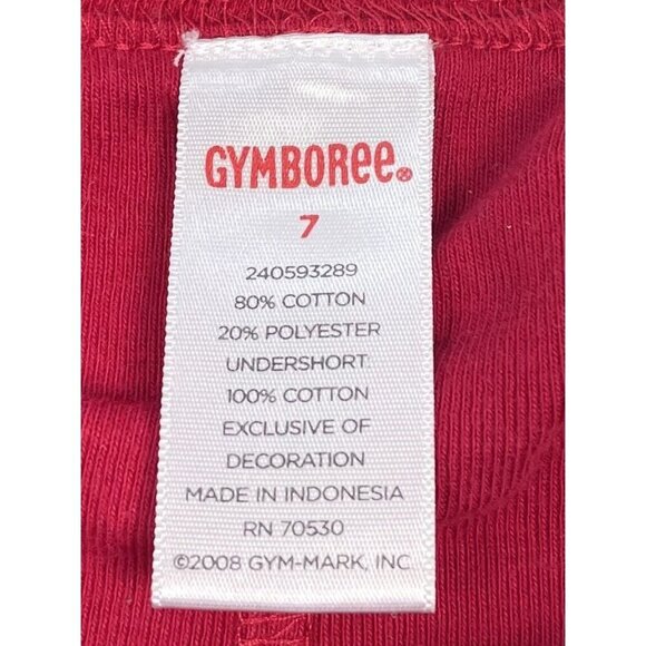 GYMBOREE Girls SIZE 7 Red Flower Velour SKORT Skirt Fall 2009 Holiday Panda EUC - Picture 6 of 7